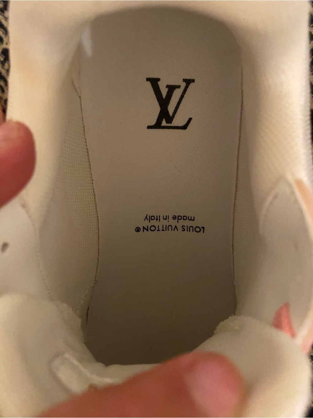 Louis Vuitton Pink and White Women's Sneakers - Picture 7 of 9